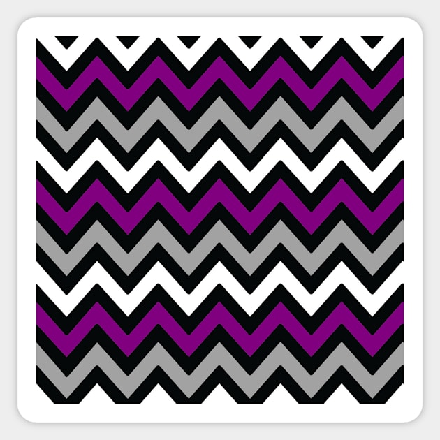 Asexual Pride Zigzag Stripe Pattern Sticker by VernenInk